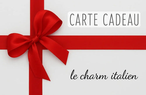 Carte cadeau Le Charm Italien pour bijoux personnalisés, envoyée par e-mail au format PDF
