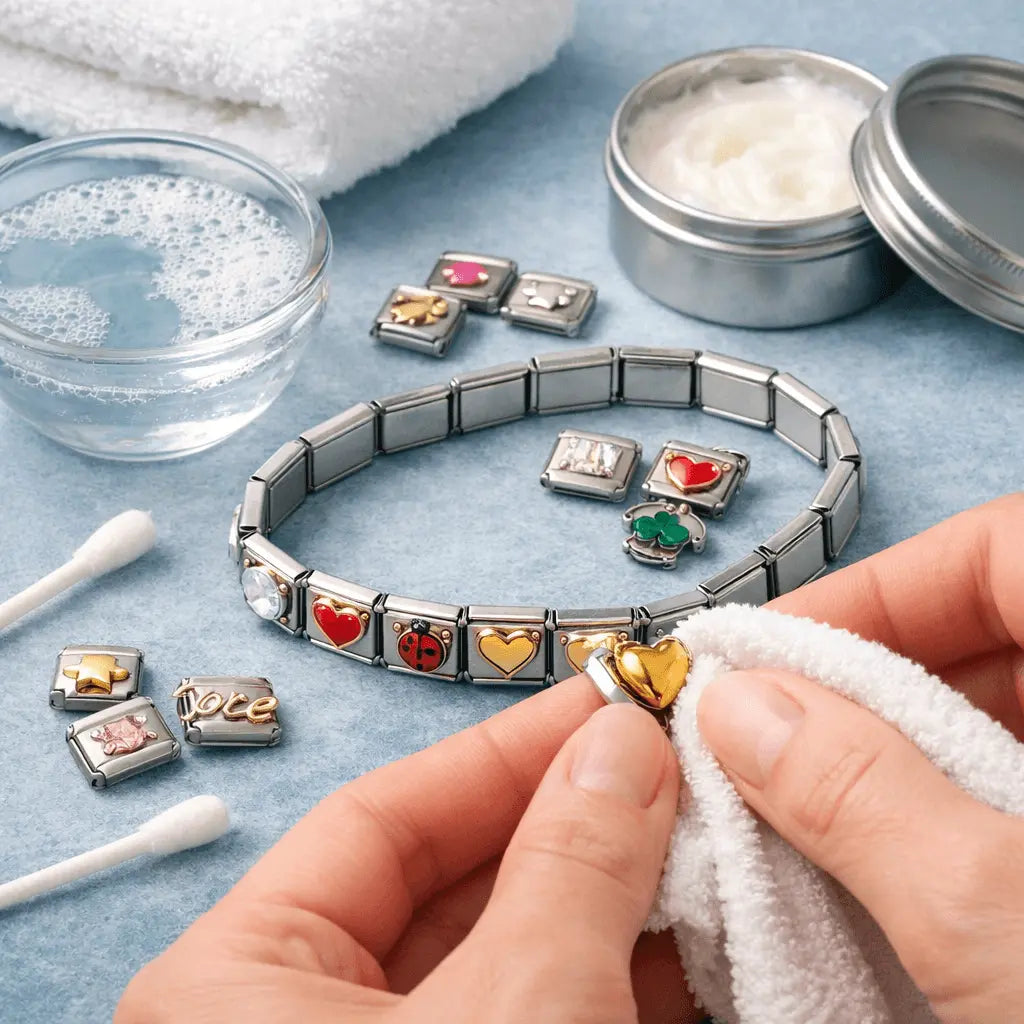 Comment nettoyer un bracelet italien et garder ses charms brillants Le charm italien