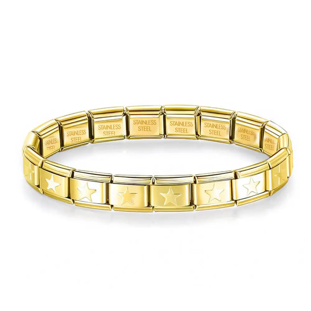 BRACELET ETOILE DORE charm italien Le charm italien