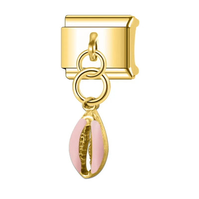 Charm Pendentif Coquillage Cauri Rose Pâle
