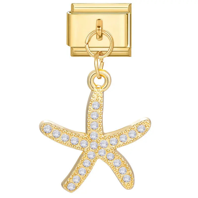 Etoile de mer dorée précieuse Le charm italien