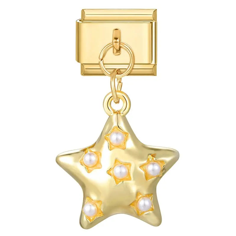 Etoile dorée scintillante Le charm italien