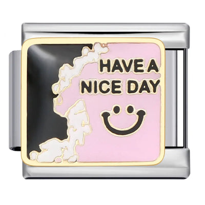 Charm Have a Nice Day Rose et Noir