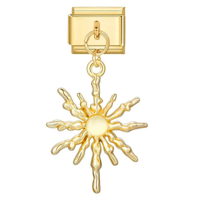 Charm Pendentif Soleil Précieux Doré