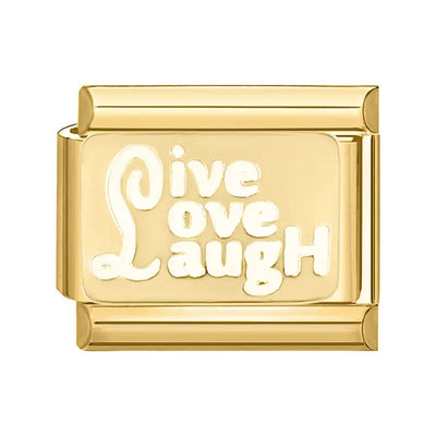 Charm Live Love Laugh Doré