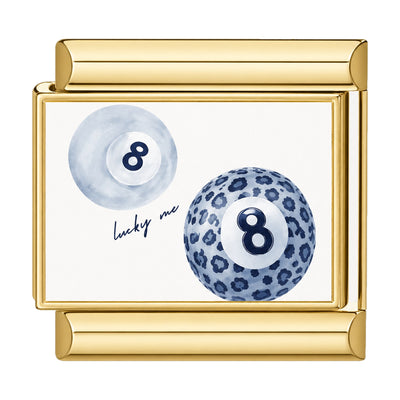 Charm Boule de Billard Bleu