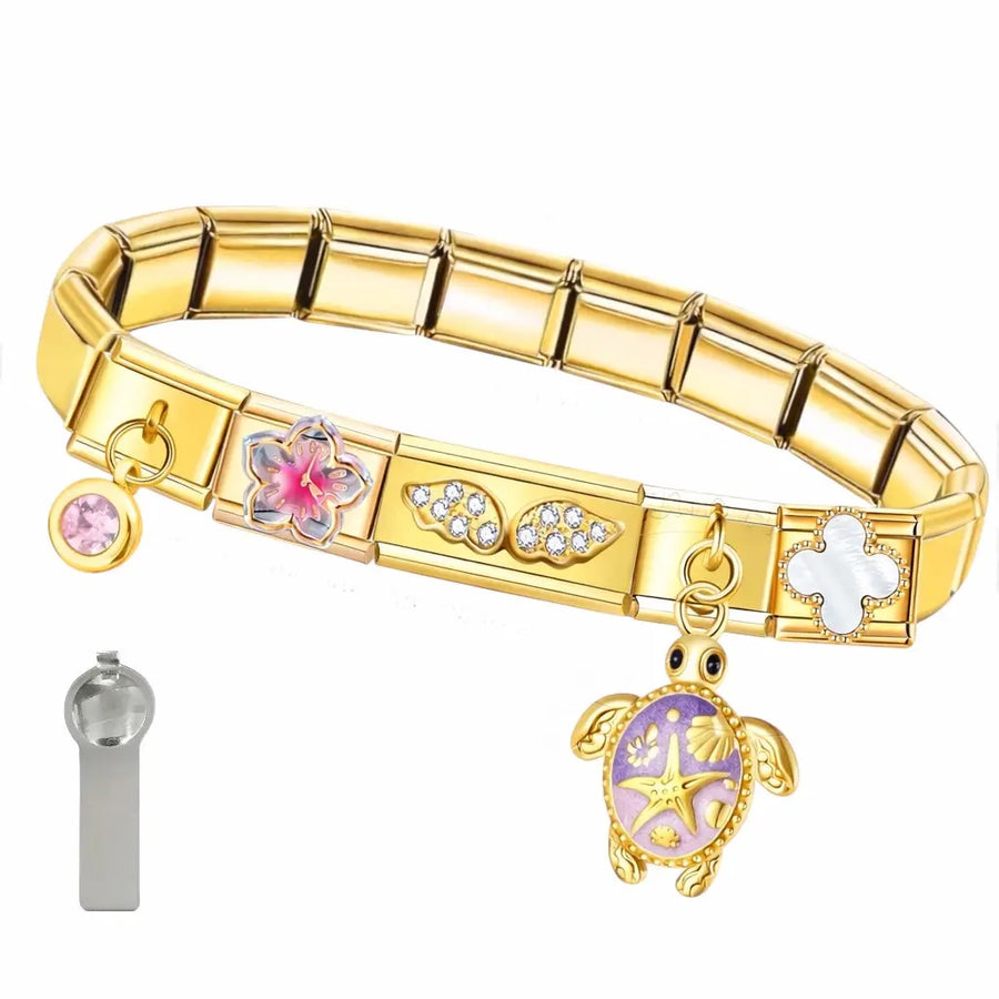 charm italien BRACELET ROSY TURTLE Le Charm Italien