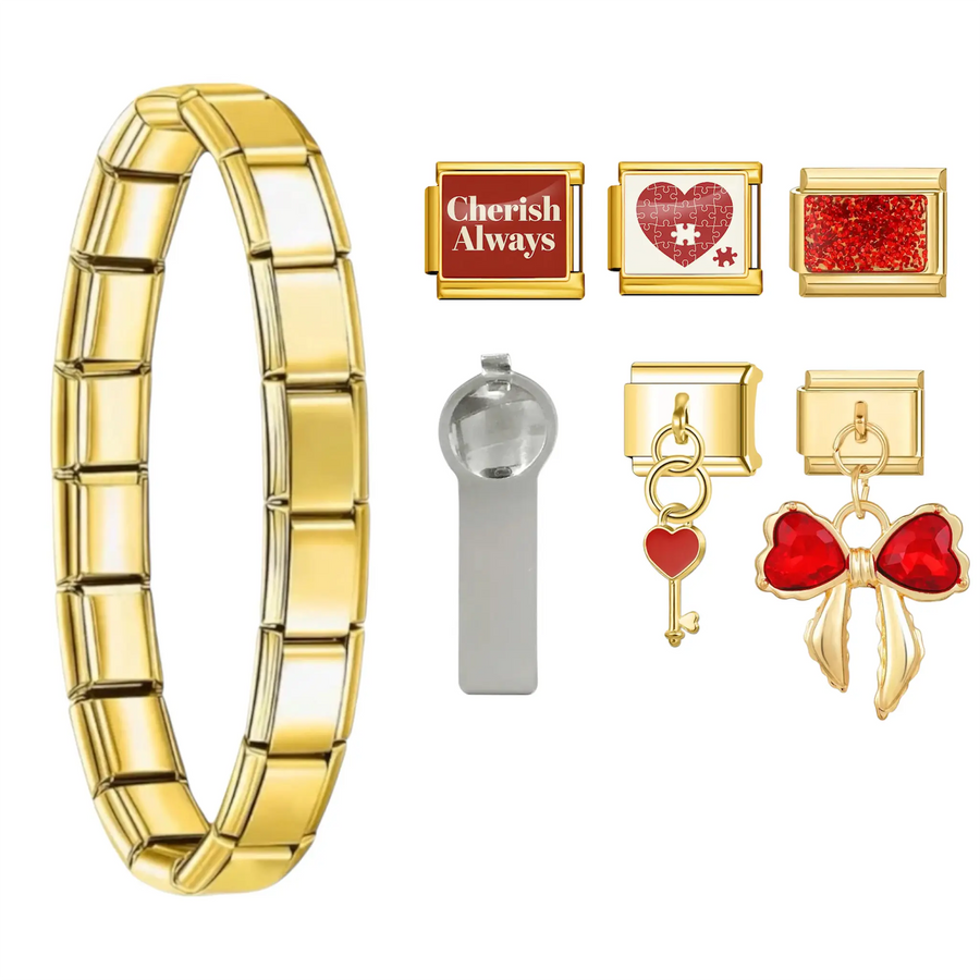 charm italien BRACELET ROUGE ETERNEL Le Charm Italien