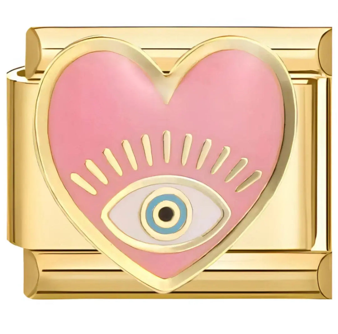 charm italien COEUR ROSE MYSTIQUE Le Charm Italien