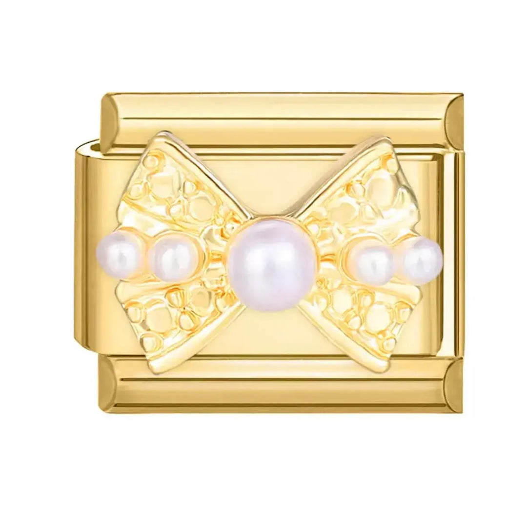 charm italien NOEUD PERLE PRÉCIEUSE
