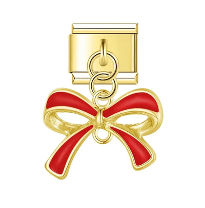 Charm Pendentif Noeud Papillon Rouge