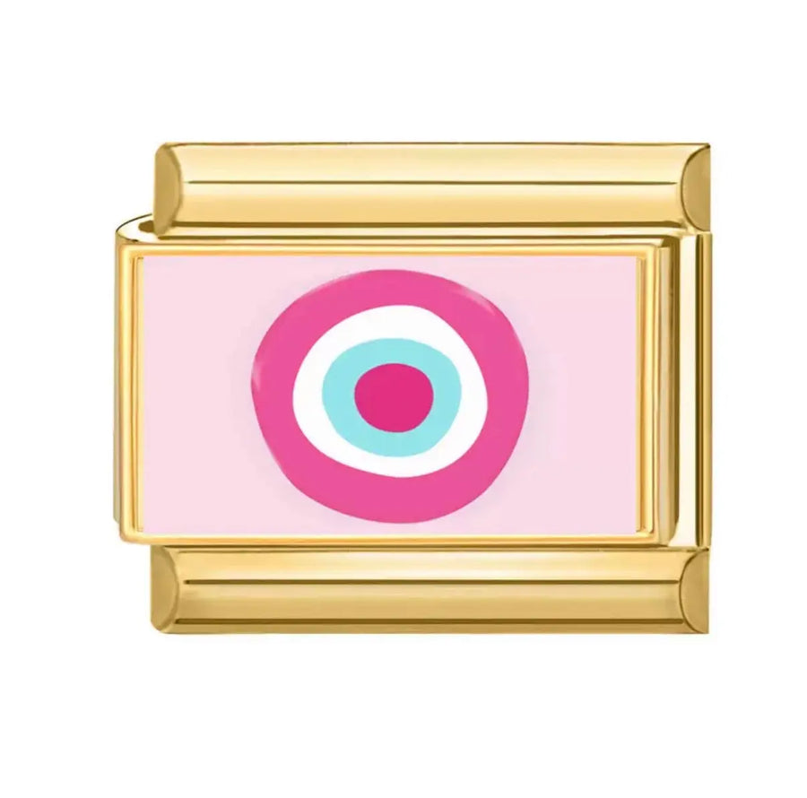 charm italien OEIL DE MYKONOS ROSE Le Charm Italien