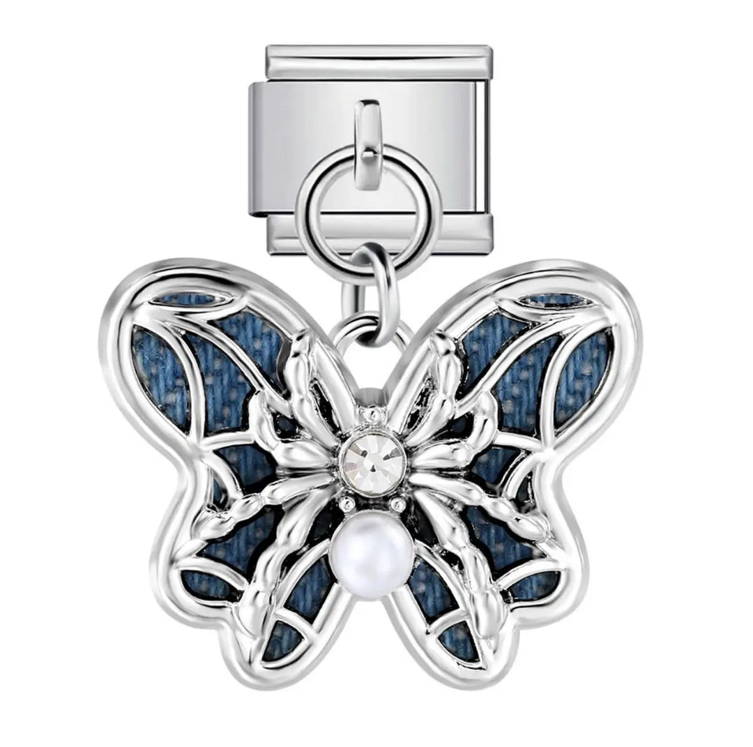 charm italien PAPILLON SPIDER BLEU Le Charm Italien