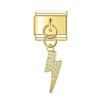 Charm Pendentif Eclair Doré