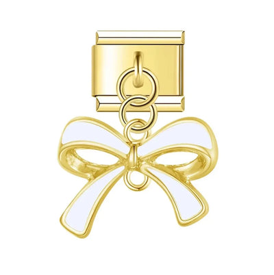 Charm Pendentif Noeud Blanc