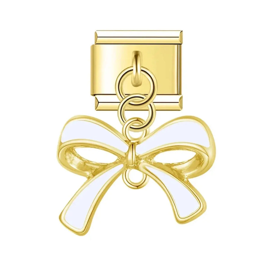 charm italien PENDENTIF NOEUD BLANC Le Charm Italien