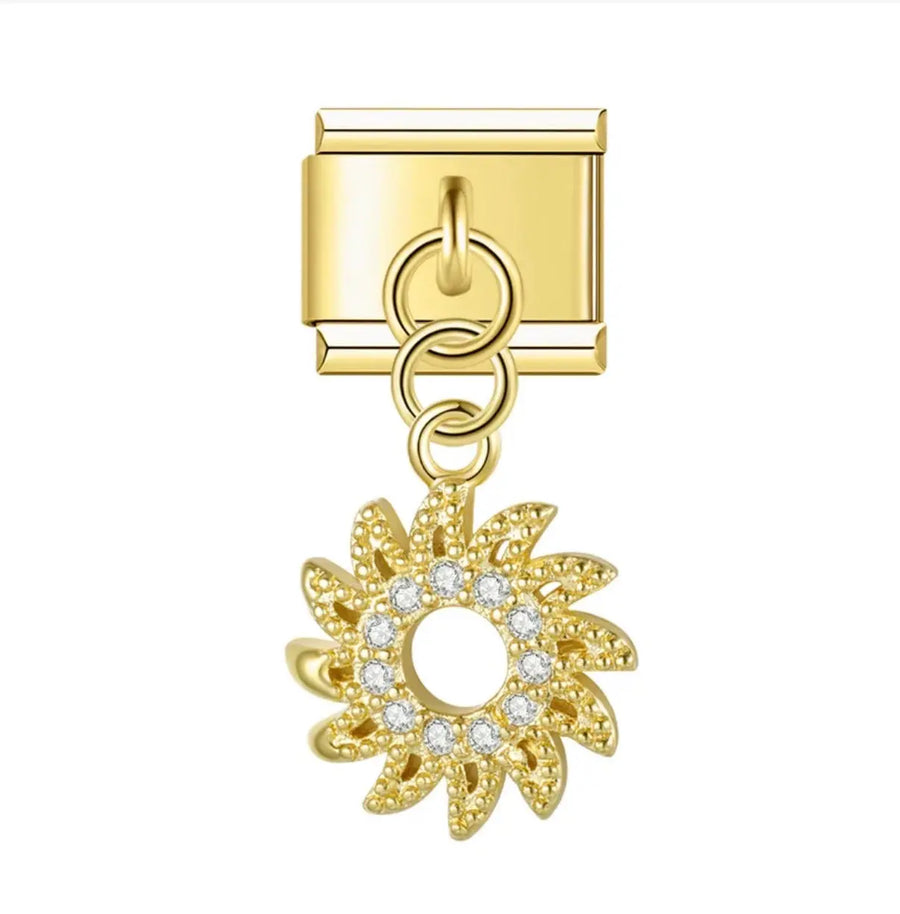 charm italien PENDENTIF SOLEIL DIAMANT Le Charm Italien